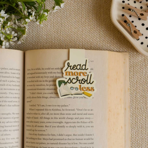 Scroll Less Read More Magnetic Bookmark